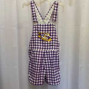 Ladies FOCO LSU Shortalls Fangear Size Large